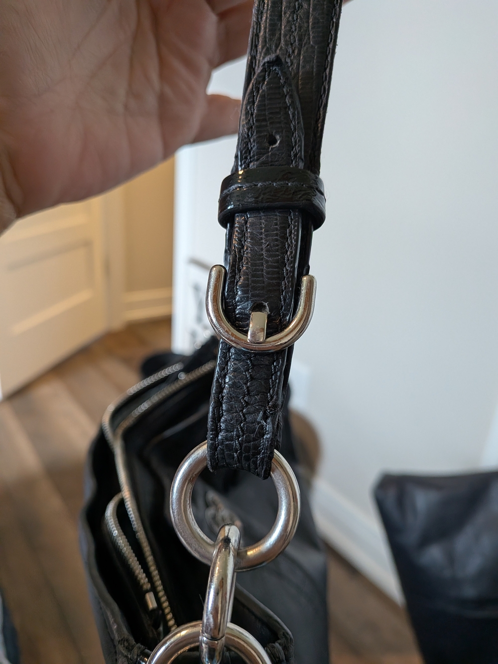 Coach Colette Black Cowhide Leather Hobo Shoulder Bag - Picture 12 of 14